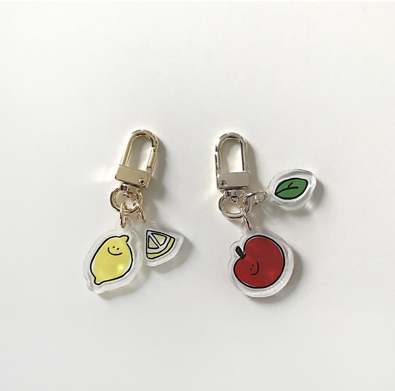 [In stock] Semo's Lemon/Apple Keyring keychain - พวงกุญแจ - วัสดุอื่นๆ สีม่วง