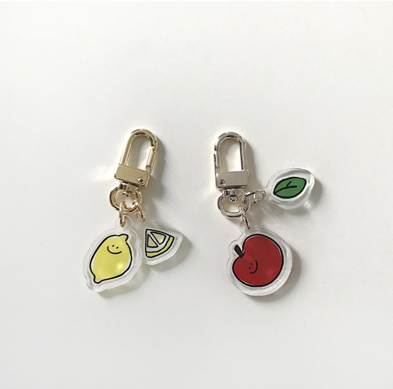 [In stock] Semo's Lemon/Apple Keyring keychain - พวงกุญแจ - วัสดุอื่นๆ สีม่วง