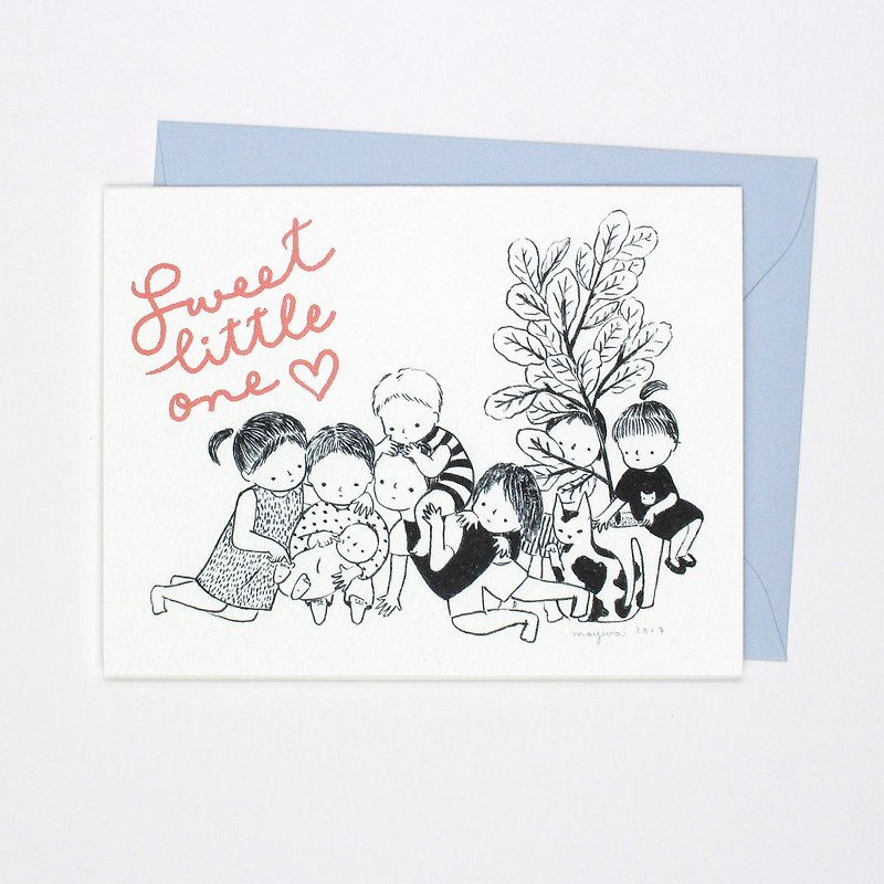 Sweet Little One Card - 卡片/明信片 - 紙 白色