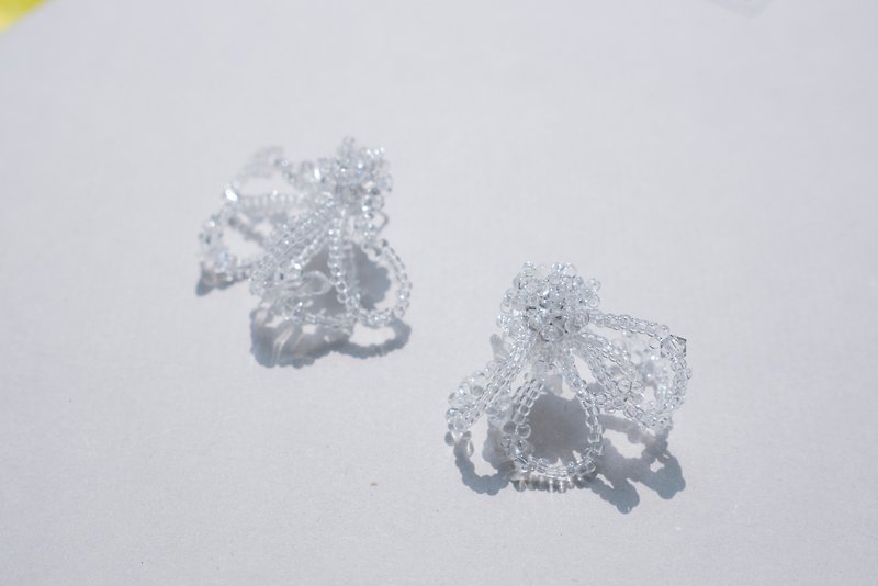 Drift Ice_ 02 / Earrings - Earrings & Clip-ons - Glass Transparent