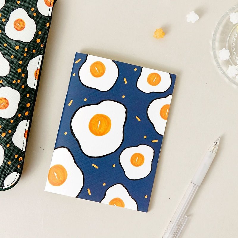 7321Design-BBH joint striped notebook S-egg poached egg, 7321-87561 - Notebooks & Journals - Paper Blue