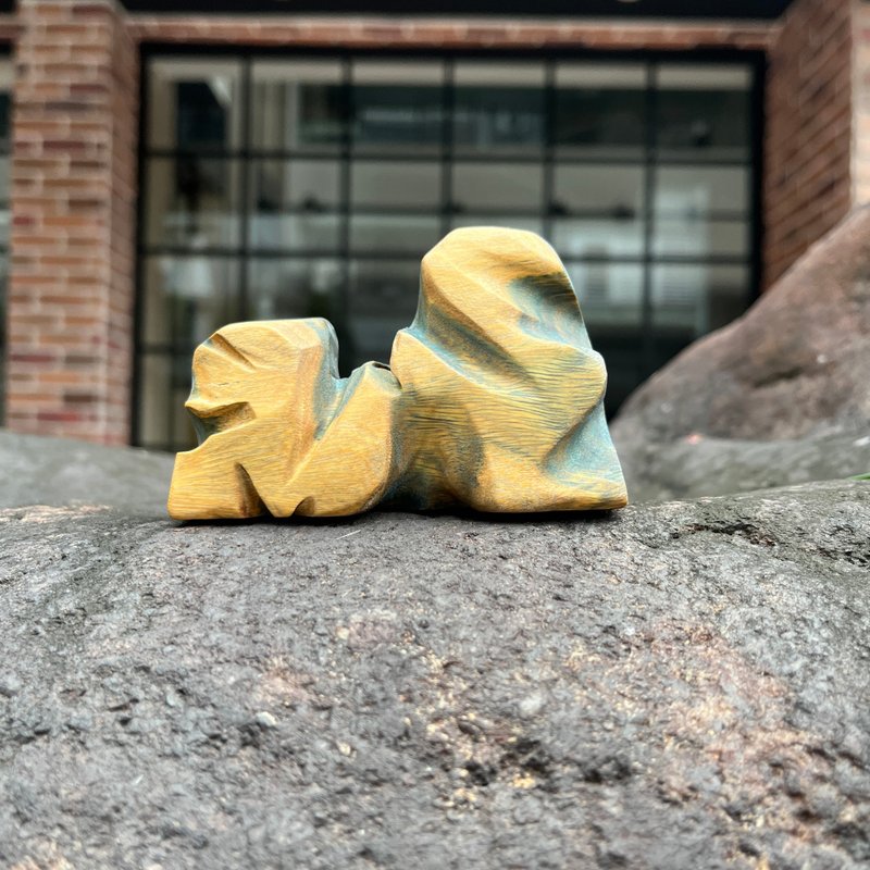 心山系列　道化　山形擺件　綠檀擺件　家飾擺件　雕刻件 - 擺飾/家飾品 - 木頭 綠色
