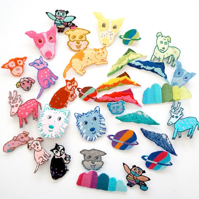 Yinke embroidery patch single store / purchase multiple offers :) - Brooches - Thread Multicolor