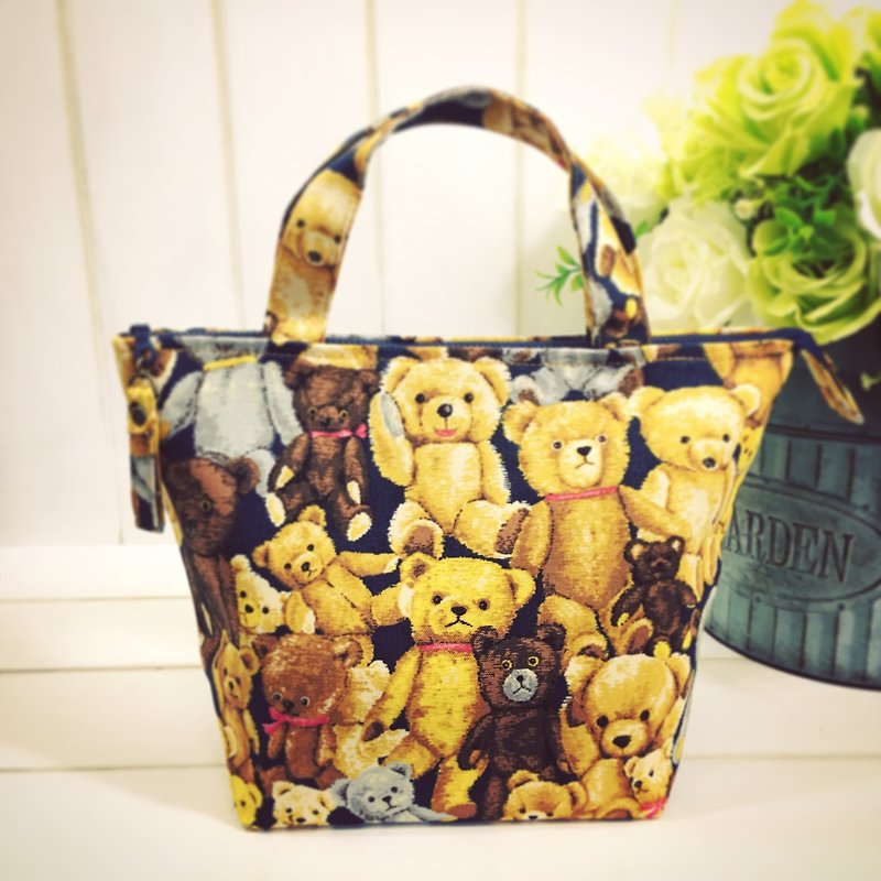 | •R• | Zippered waterproof inner tote bag/universal bag | Teddy Bear's - Handbags & Totes - Cotton & Hemp 
