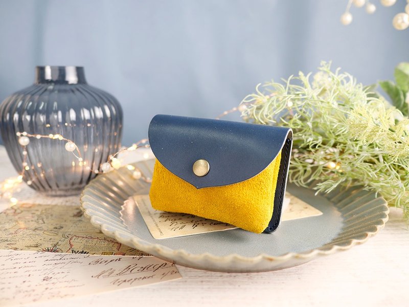 Cuirdesson Cute and simple compact wallet with cologne, Tochigi leather included, yellow - Wallets - Genuine Leather Yellow