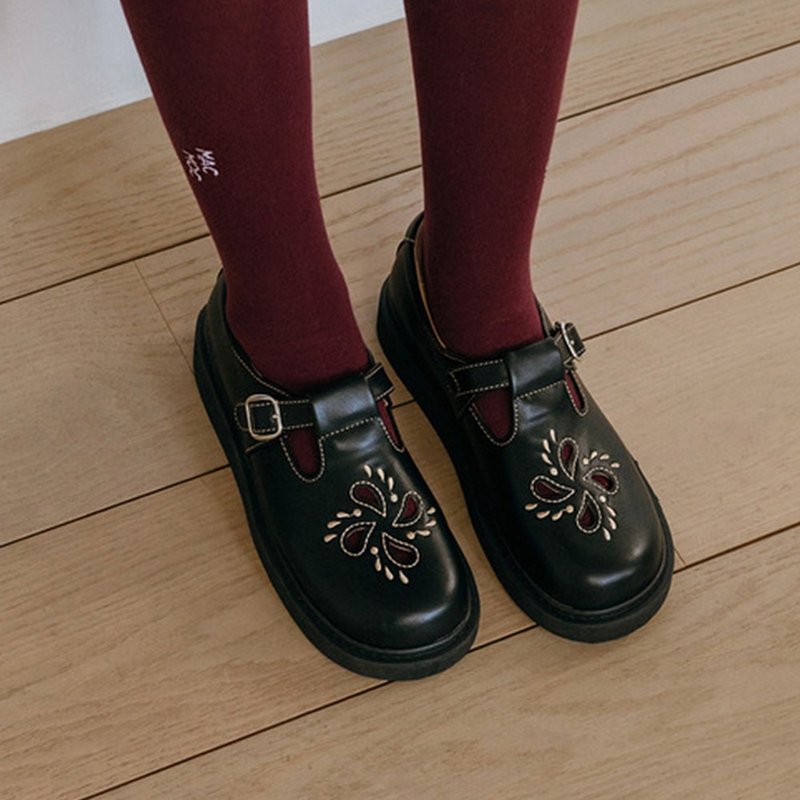 PRE-ORDER韓國品牌 MACMOC BillyT束帶刺繡樂福鞋 (鞋跟 3cm) BK - 其他 - 其他材質 