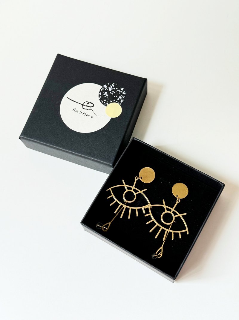 Give you a pair of see-through anti-allergy Stainless Steel earrings - ต่างหู - สแตนเลส หลากหลายสี