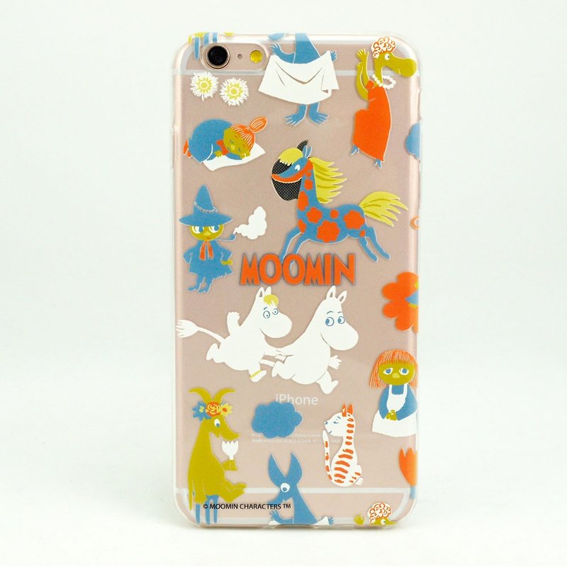 Moomin正版授權-嚕嚕米歡樂市集(橘子) 透明防撞空壓手機殼 - 手機殼/手機套 - 矽膠 透明