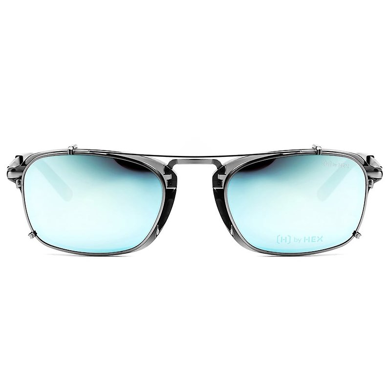 フロントハンギングサングラス付きオプティカル|サングラス|透明グレーフレーム|台湾製 - 眼鏡・フレーム - その他の素材 グレー