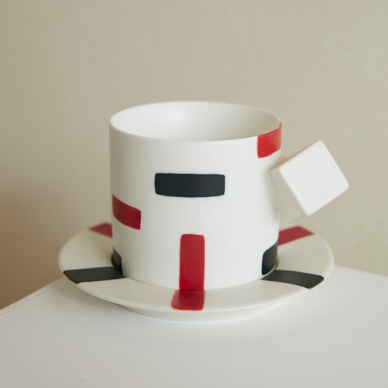 Red and Black Mug Minimalist Cup Coffee Milk Juice Breakfast Cup 150-320ml Pure Handmade Ceramic