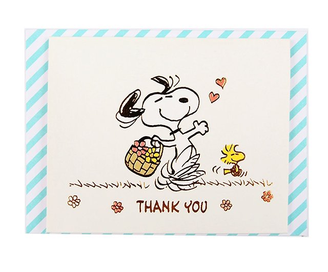 Snoopy Bouquet Thank You Hallmark Snoopy Mini Stereo Card Jp Unlimited Thanks Shop Hallmarkcards Cards Postcards Pinkoi