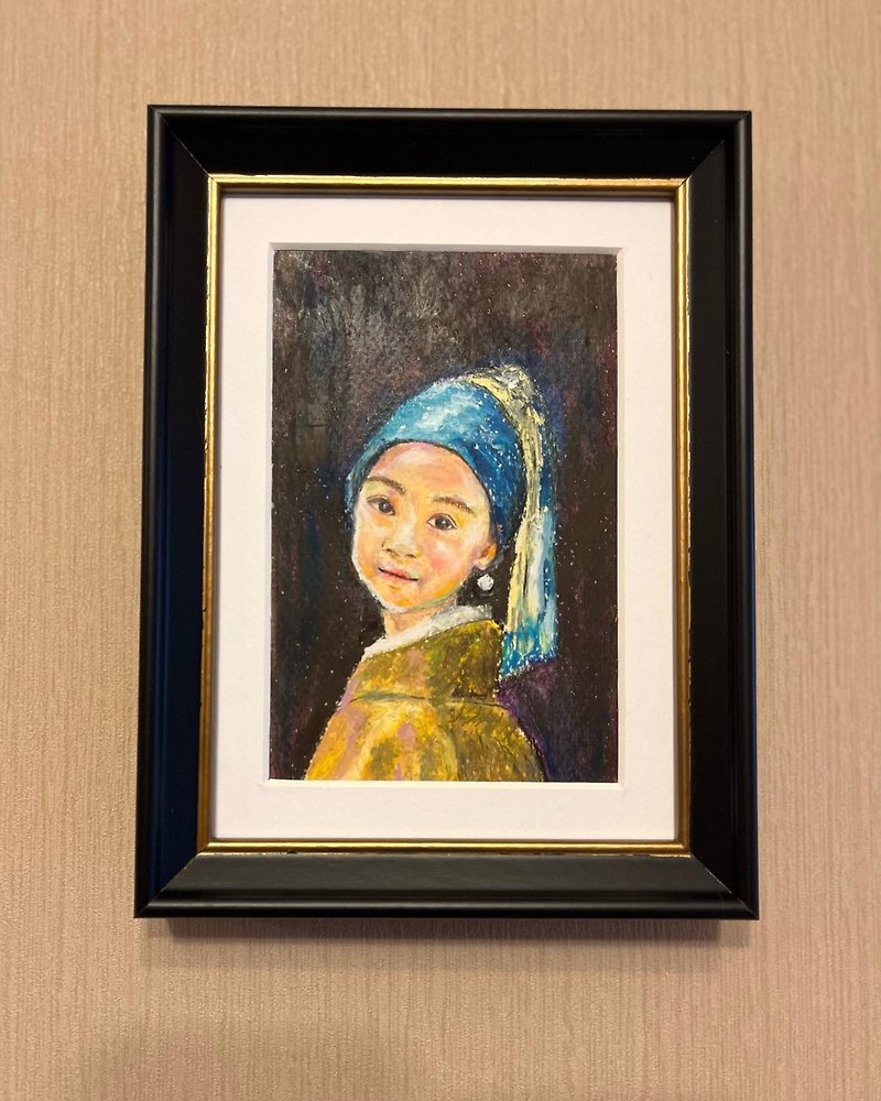 One-person famous painting like Yanhua 4R with vintage photo frame - Customized Portraits - Paper Multicolor