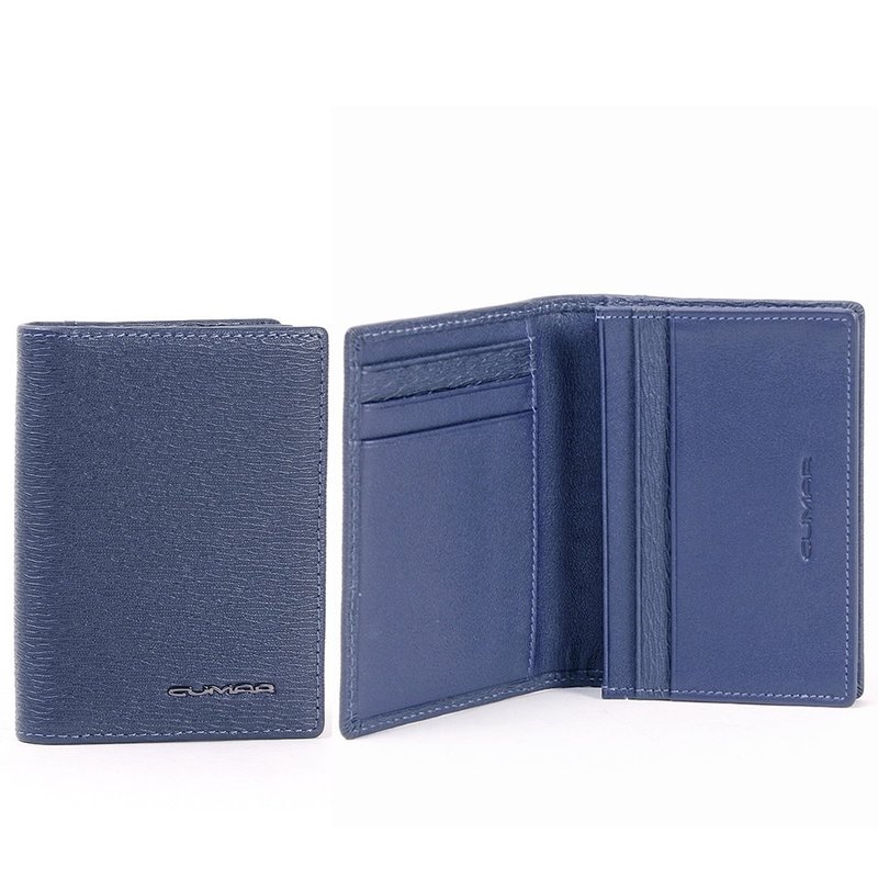 CUMAR 真皮/皮夾/ RIPPLE S 卡片(名片)夾 /RIPPLE S CARD HOLDER - 名片夾/名片盒 - 真皮 藍色