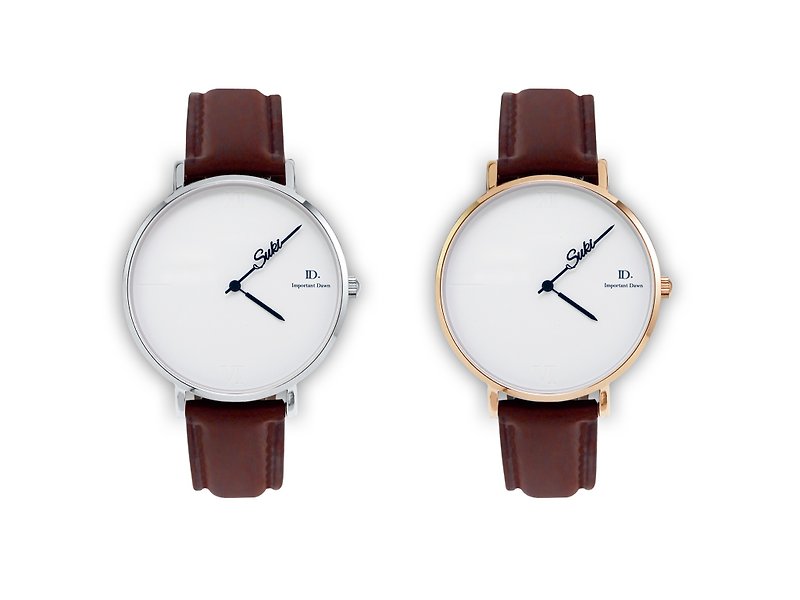 Exclusive order-Yuan - นาฬิกาคู่ - โลหะ ขาว