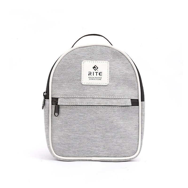 【RITE】V4 Dual-purpose Mini Bullet Bag-Furry Grey - กระเป๋าเป้สะพายหลัง - วัสดุกันนำ้ สีเทา