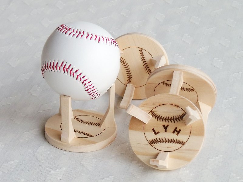 4 into the baseball seat signature ball player name player number encourages famous words printing custom - Other - Wood Brown