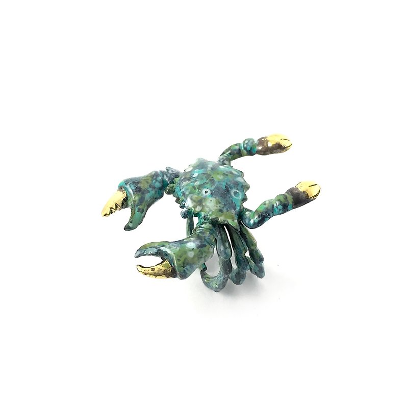 Zodiac Crab ring is for Cancer in Brass and Patina color ,Rocker jewelry ,Skull jewelry,Biker jewelry - General Rings - Other Metals 