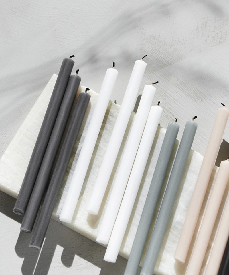 STOFF 圓柱蠟燭 Candles 12支裝/盒 - 香氛蠟燭/燭台 - 蠟 