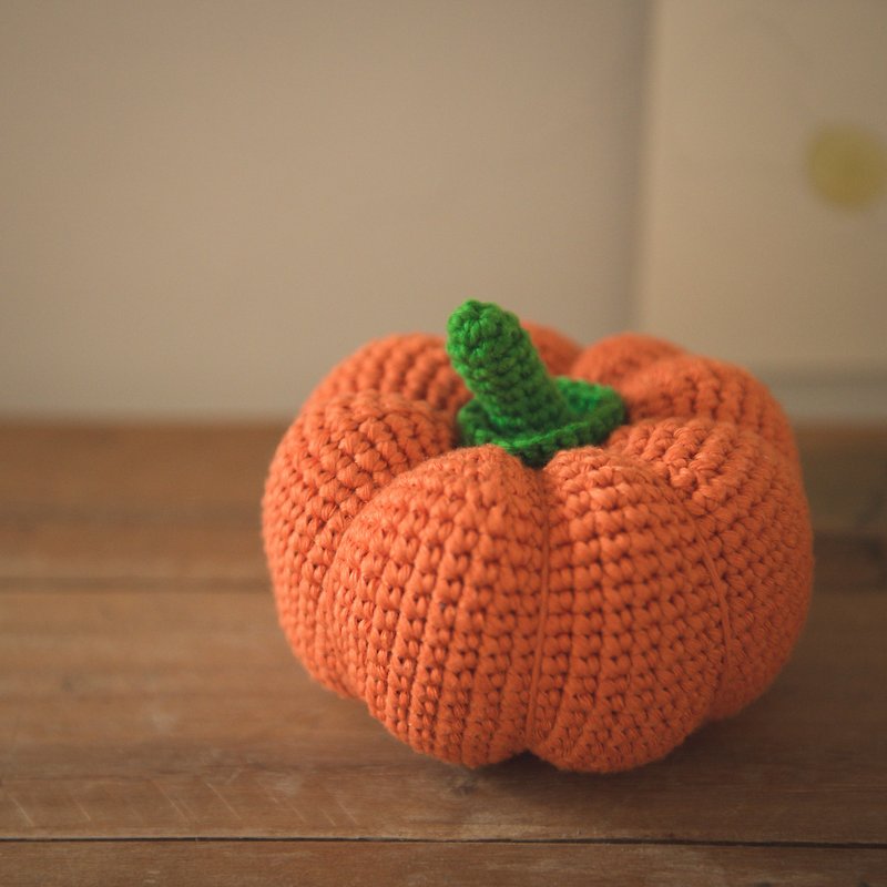 Cotton Hand Knitted Pumpkin - Kids' Toys - Cotton & Hemp 
