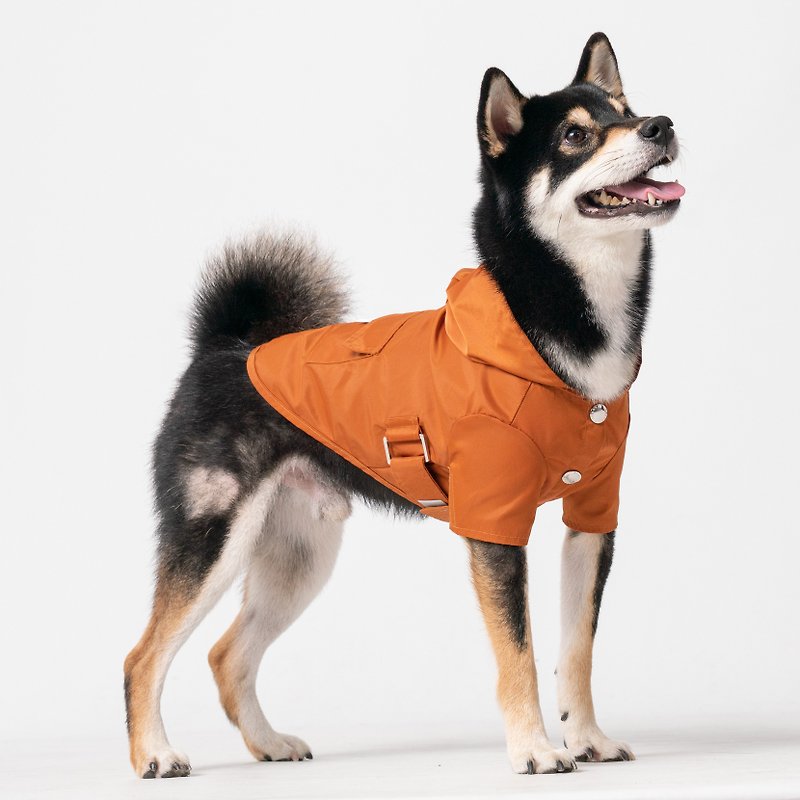 尼龍 寵物衣服 多色 - 【PEHOM】 狗狗防潑水雨衣 | 可調節式 - 橘/綠/藍/米