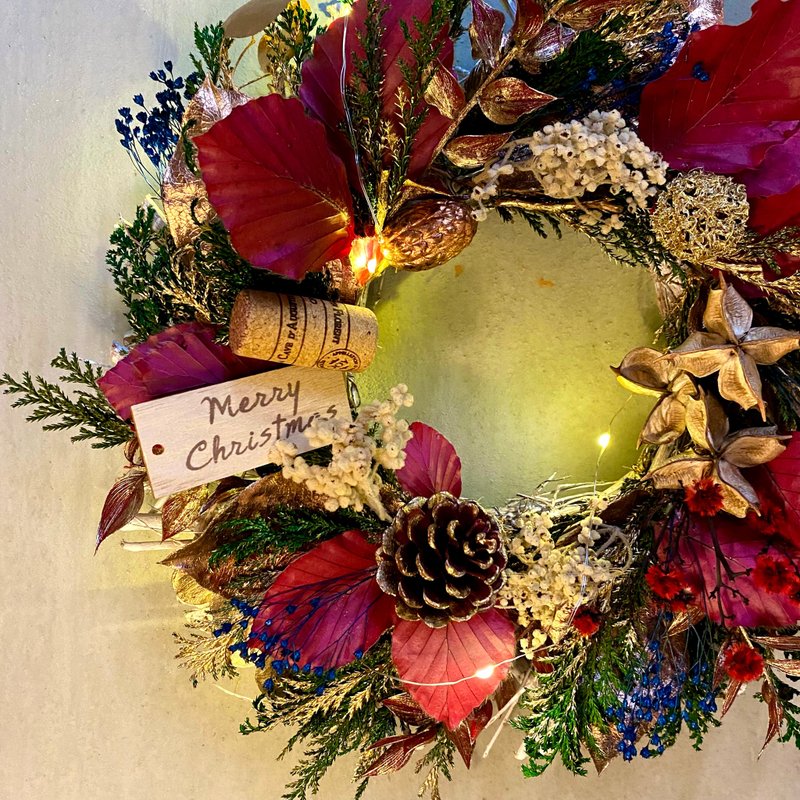 Dried flower Christmas wreath - Dried Flowers & Bouquets - Plants & Flowers Red