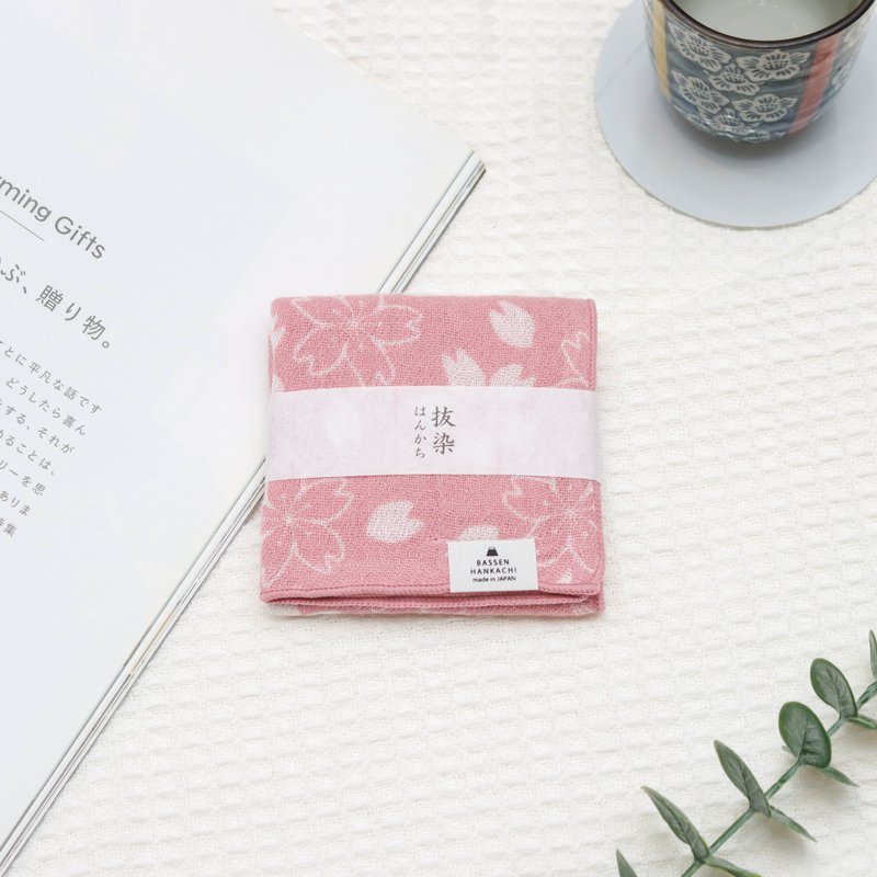 今治拔染三重紗方巾-櫻 - 手帕 - 棉．麻 