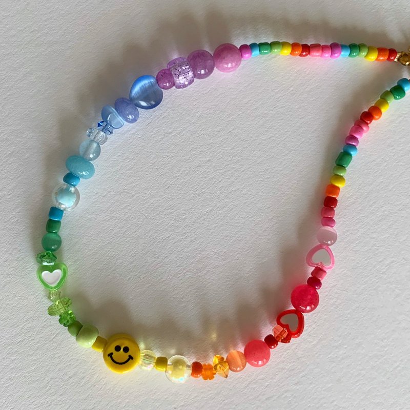 NEW! SMILEY RAINBOW NECKLACE - Necklaces - Other Materials 