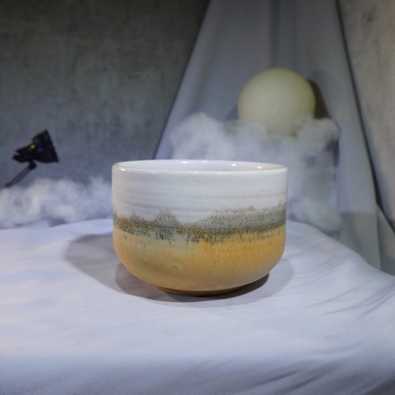 穗雨手拉碗,茶碗,水方,茶洗,水盂,飯碗-容量約540ml - 碗 - 陶 多色