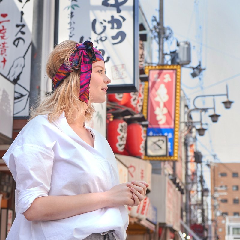 Tiedye スカーフ ビスコース ターバン ヘアバンド | メンズ レディース オールシーズン フリーサイズ ターバンヘアバンド ヘッドバンド スポーツ ヨガ - 髮夾/髮圈 - 其他材質 