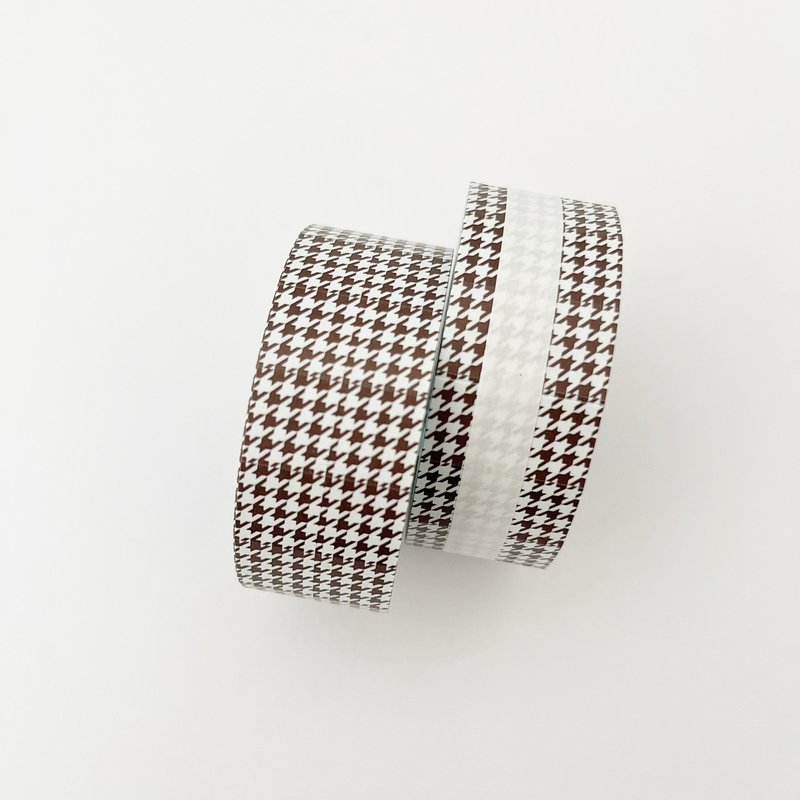 ラベラーシール　千鳥柄【ブラウン】 - 貼紙 - 紙 咖啡色