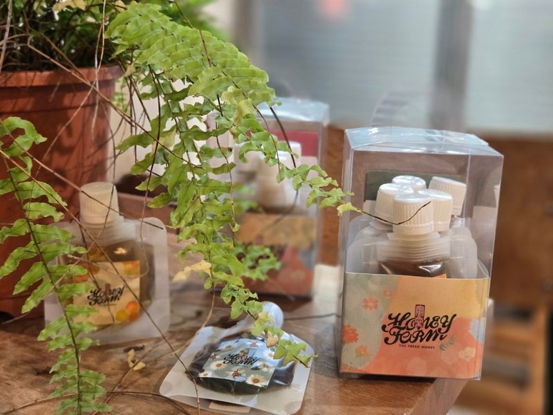 小蜜提禮盒  30克隨身包蜂蜜5入 - 蜂蜜/黑糖 - 新鮮食材 橘色