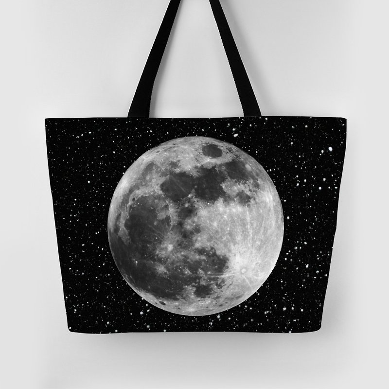 月球 MOON 肩背購物袋 - 側背包/斜孭袋 - 其他材質 黑色