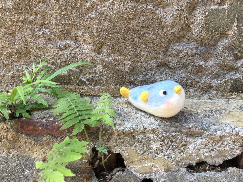 There is a fish puffer fish sheep Ledo wool felt paradise - Keychains - Wool 