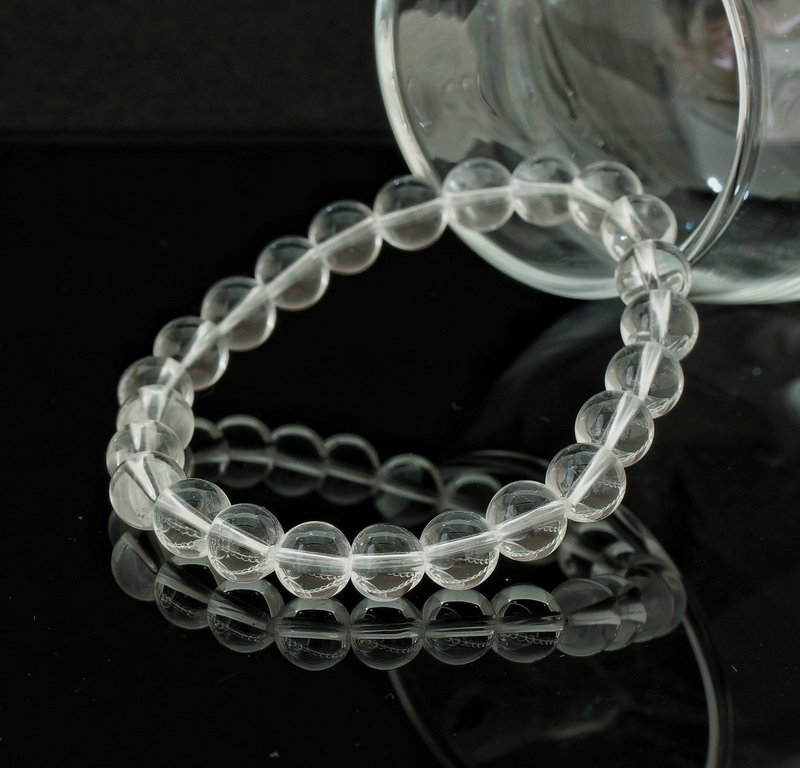 白水晶 8mm 手鍊 ( Rock Quartz 8mm Bracelet ) - 手鍊/手環 - 水晶 