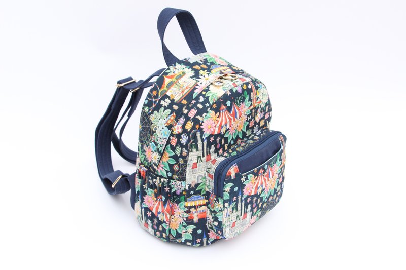 Japan Matsuura Animal Park fabric | backpack | backpack | fabric backpack - Backpacks - Cotton & Hemp Multicolor