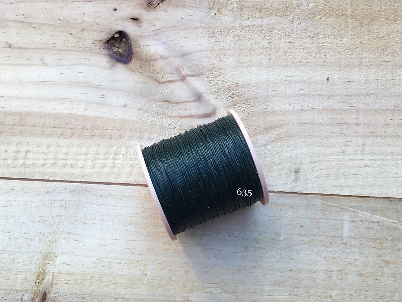 South American system hand sewn wax line [# 635 dark dark green] 0.65mm 30 meters 48 color selection wax line hand stitch round wax line leather tools handmade leather leather accessories leather DIY Leatherism - Knitting, Embroidery, Felted Wool & Sewing - Cotton & Hemp Green