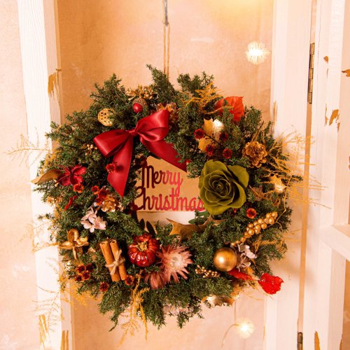 クリスマスガーランド　プリザーブドフラワー　クリスマスリース 54152993934_7d288bad47_k.jpg
