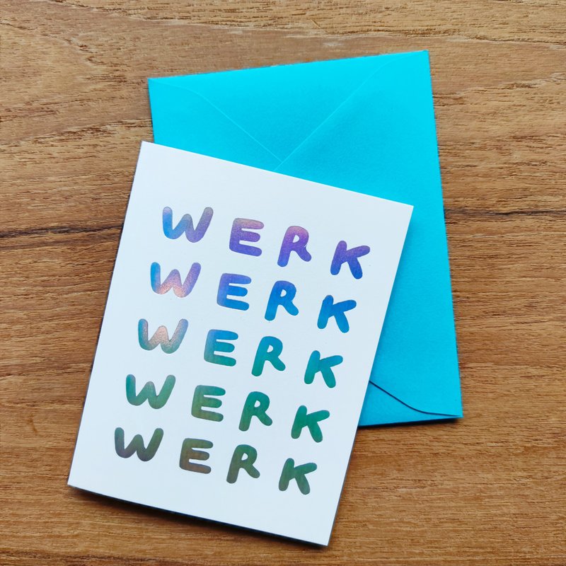 Werk Werk Werk Werk Werk - Greeting Card - Cards & Postcards - Paper Multicolor