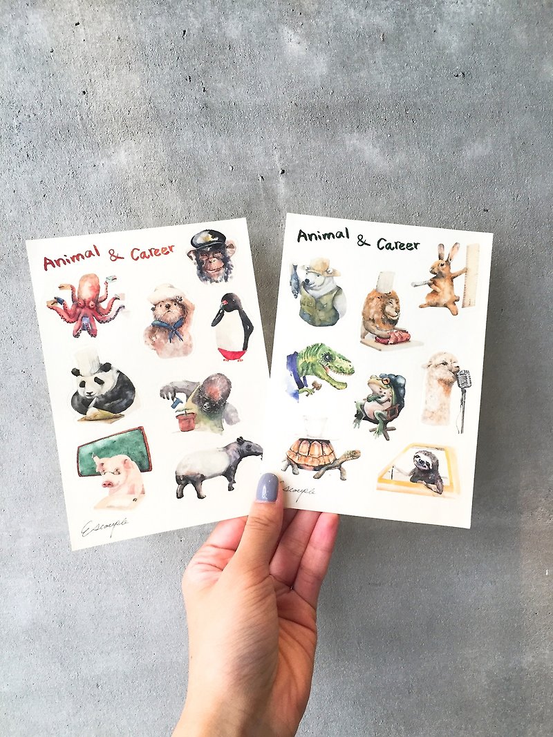 Animal and Career Stickers (Zootopia) - Stickers - Paper Multicolor