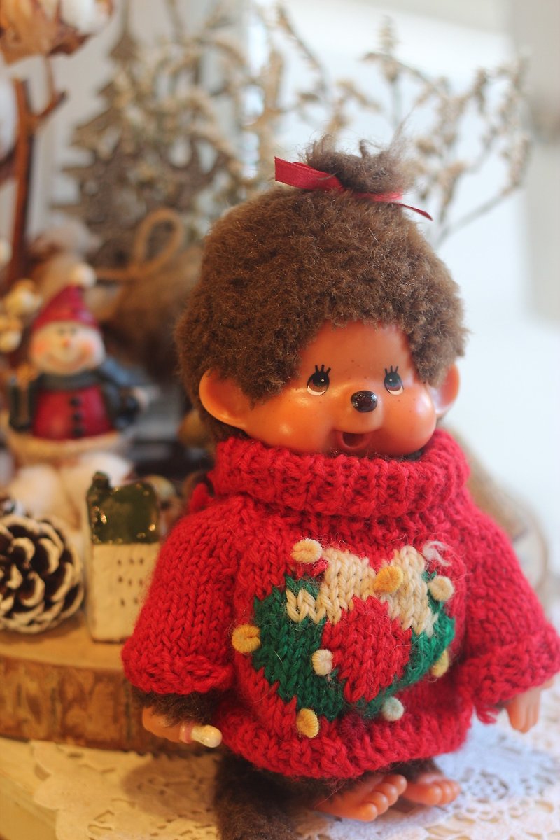 [良い日]フェチ手作りセータードイツVINTAGE夢キキ/ Qiqiの/クリスマスの飾り/ギフト/クリスマスの雰囲気/モンチッチ/お気に入り - 人形・フィギュア - ポリエステル 