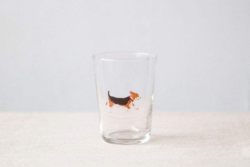 [+ tPlan]猫と犬のカップ-MiGruLittle Postman - グラス・コップ - ガラス 透明