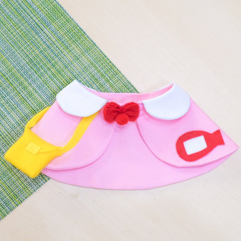 Japanese kindergarten pet shawl*pink - ชุดสัตว์เลี้ยง - ผ้าฝ้าย/ผ้าลินิน สึชมพู