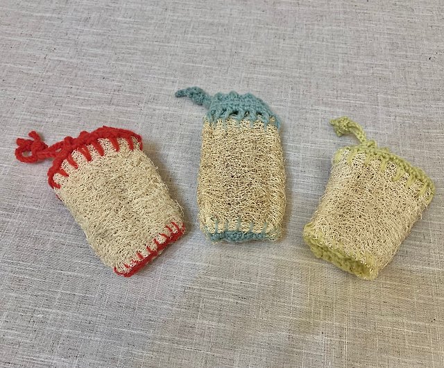 Wash super efficient. Natural loofah cloth + Japanese Silver ion antibacterial  dish soap bag. . 2 into / group. - Shop hm98k Other - Pinkoi