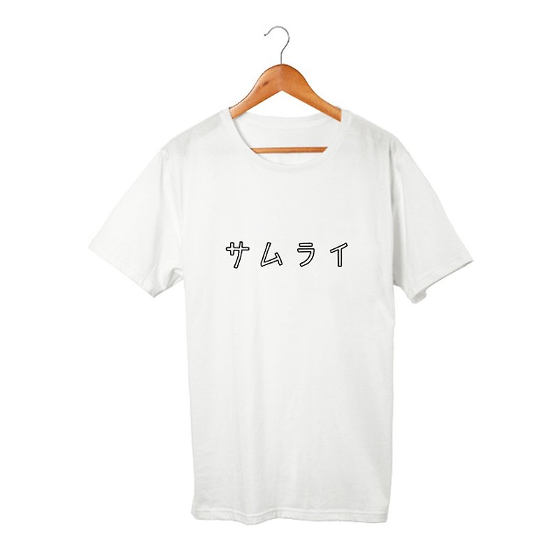 Samurai T-shirt - เสื้อยืดผู้ชาย - ผ้าฝ้าย/ผ้าลินิน ขาว