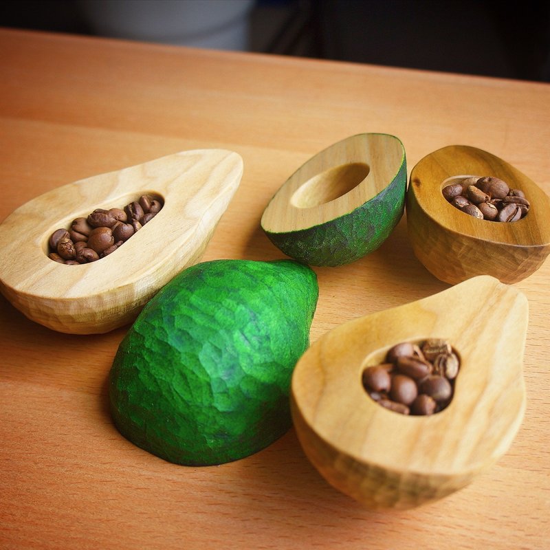 Avocado Coffee Bean Spoon - Coffee Pots & Accessories - Wood 