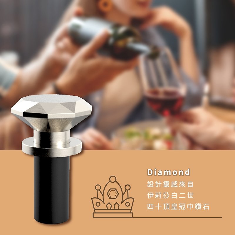 [Taiwan Design] Rotating Expanding Wine Bottle Stopper Stainless Steel Wine Stopper Red Wine Stopper Champagne Stopper - Other - Stainless Steel Silver