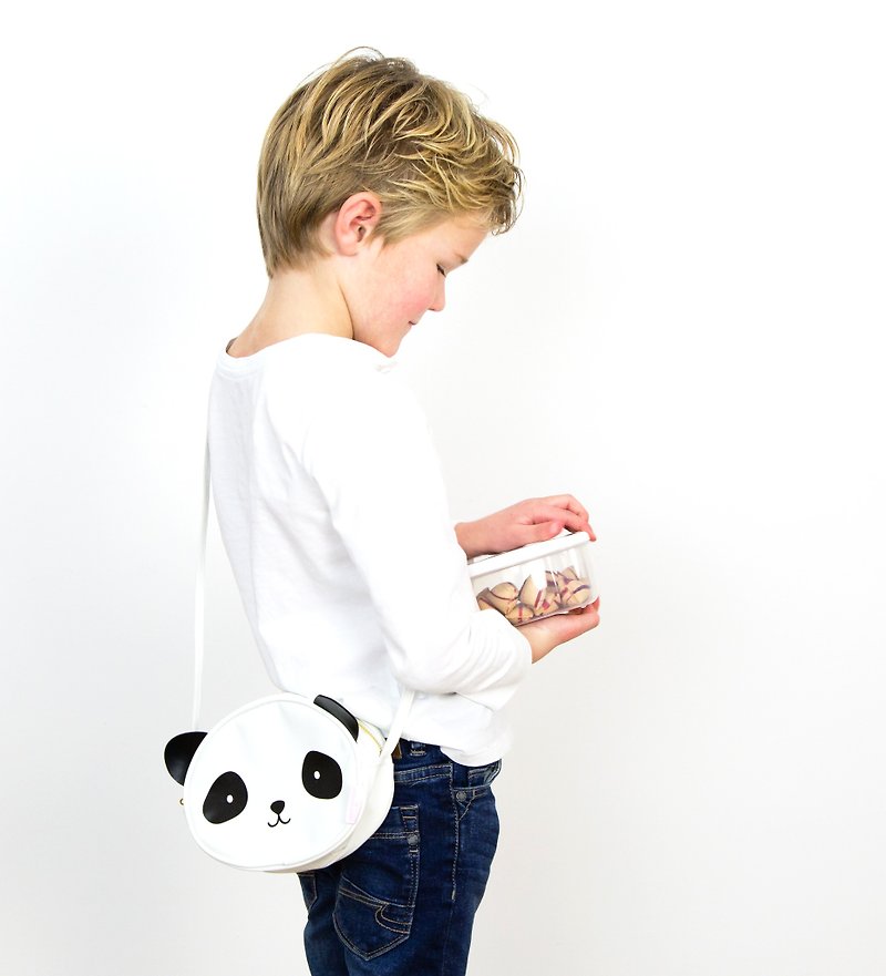 【絕版特賣】荷蘭 a Little Lovely Company 熊貓小童側背包 - 其他 - 聚酯纖維 