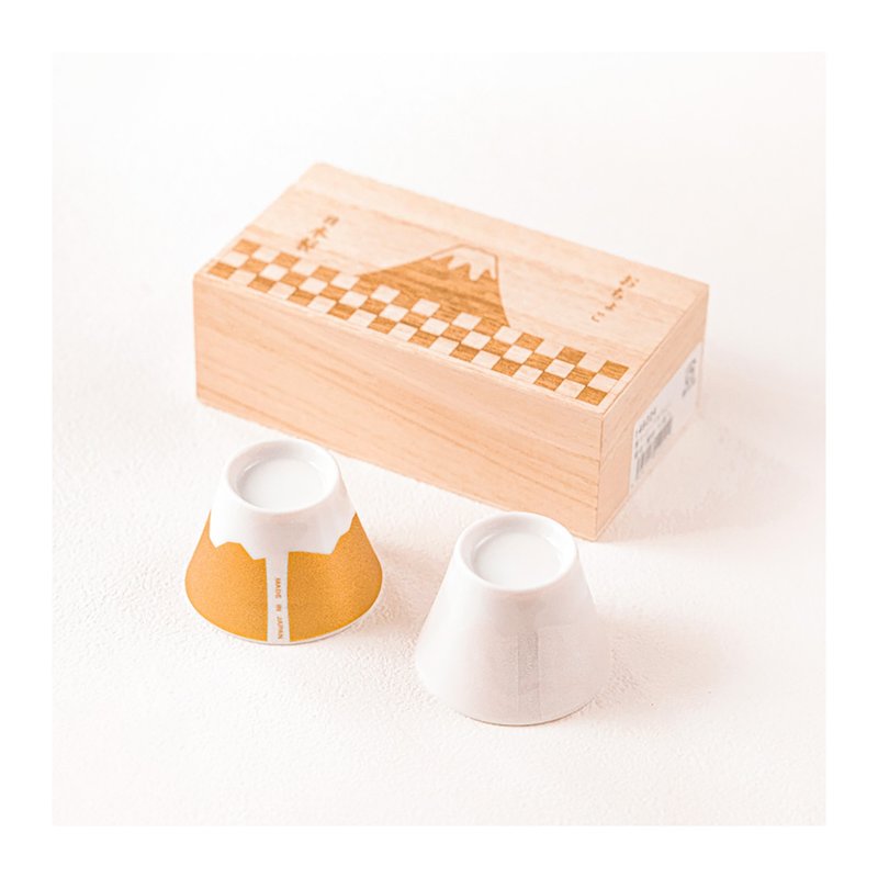 富士山金銀杯--婚禮小物 - 酒杯/酒器 - 瓷 多色