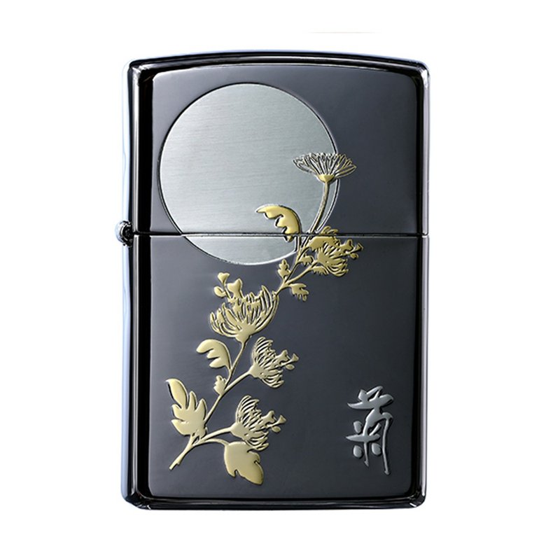 【ZIPPO官方旗艦店】 月夜菊花防風打火機 ZA-1-62C - 其他 - 銅/黃銅 灰色