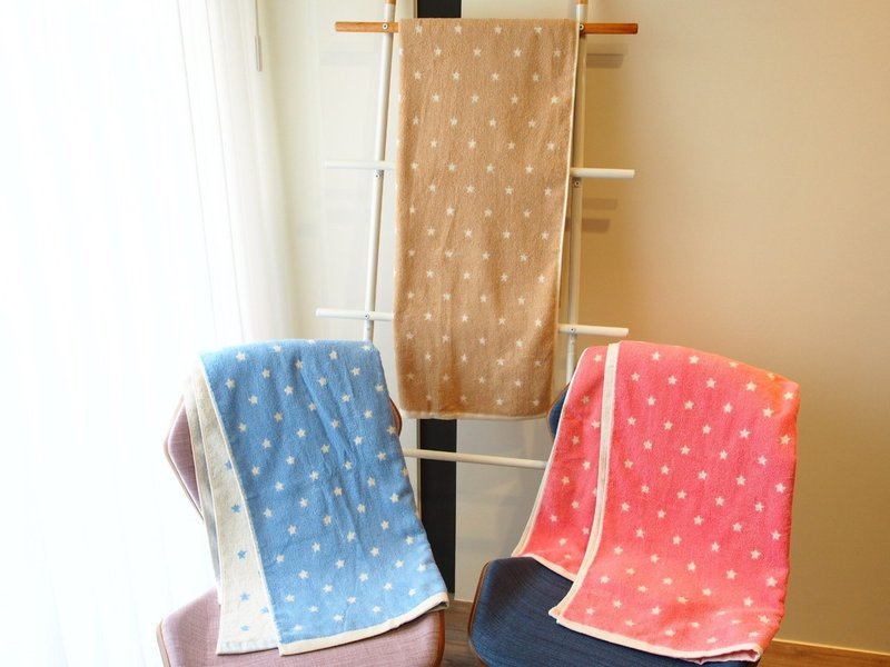 STAR star jacquard bath towel/four colors in total-made from cotton produced in the United States - ผ้าขนหนู - ผ้าฝ้าย/ผ้าลินิน 